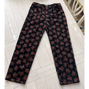 Jones NY Sport stretch straight leg brushed cotton & spandex ladies floral pants